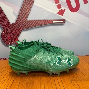 Under Armour Blur Smoke 2.0 MC Green Football Cleats Mens Size 9 NEW